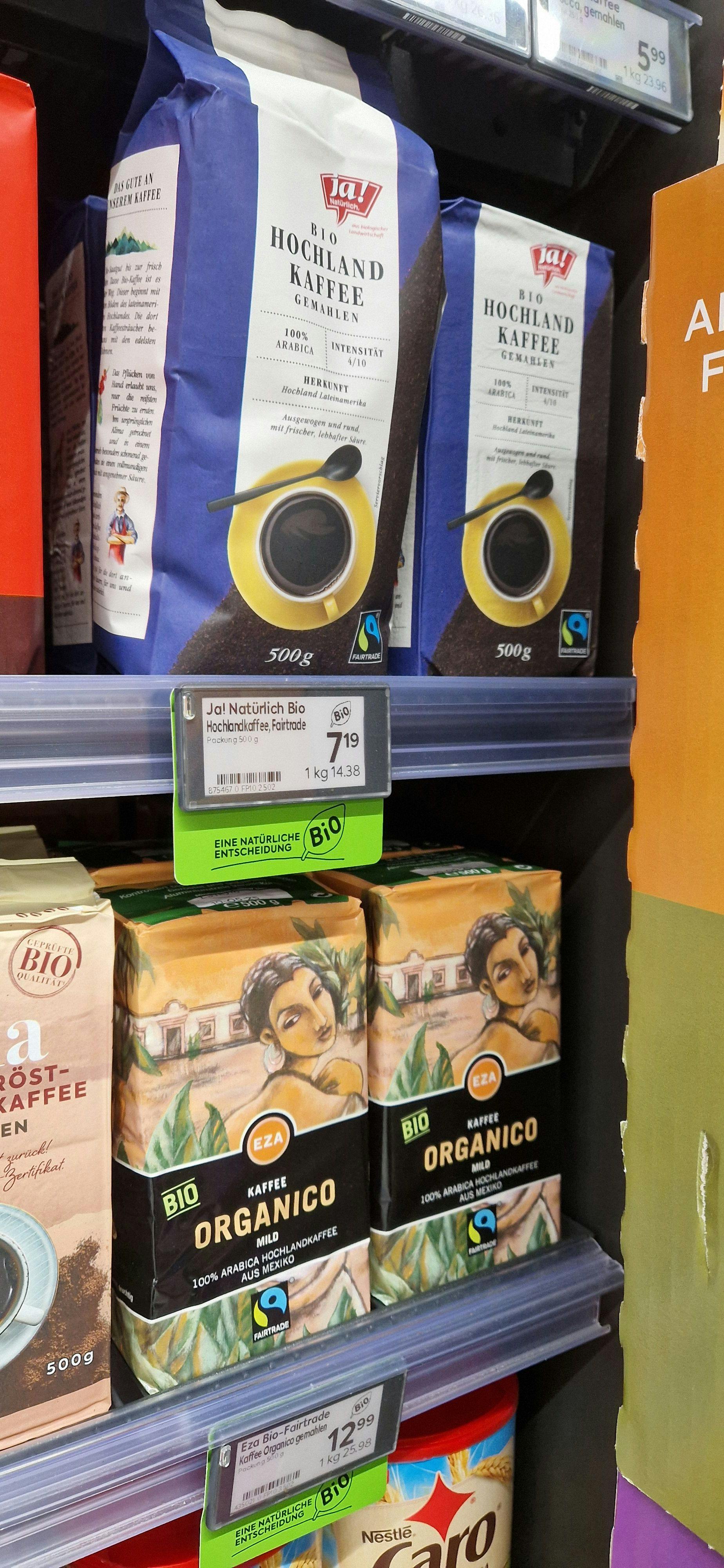 bei uns wird nur Fairtrade Kaffee gekauft